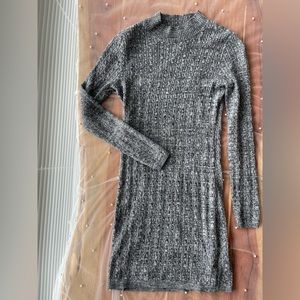 Abercrombie & Fitch Heather Grey Knit Sweater Dress
